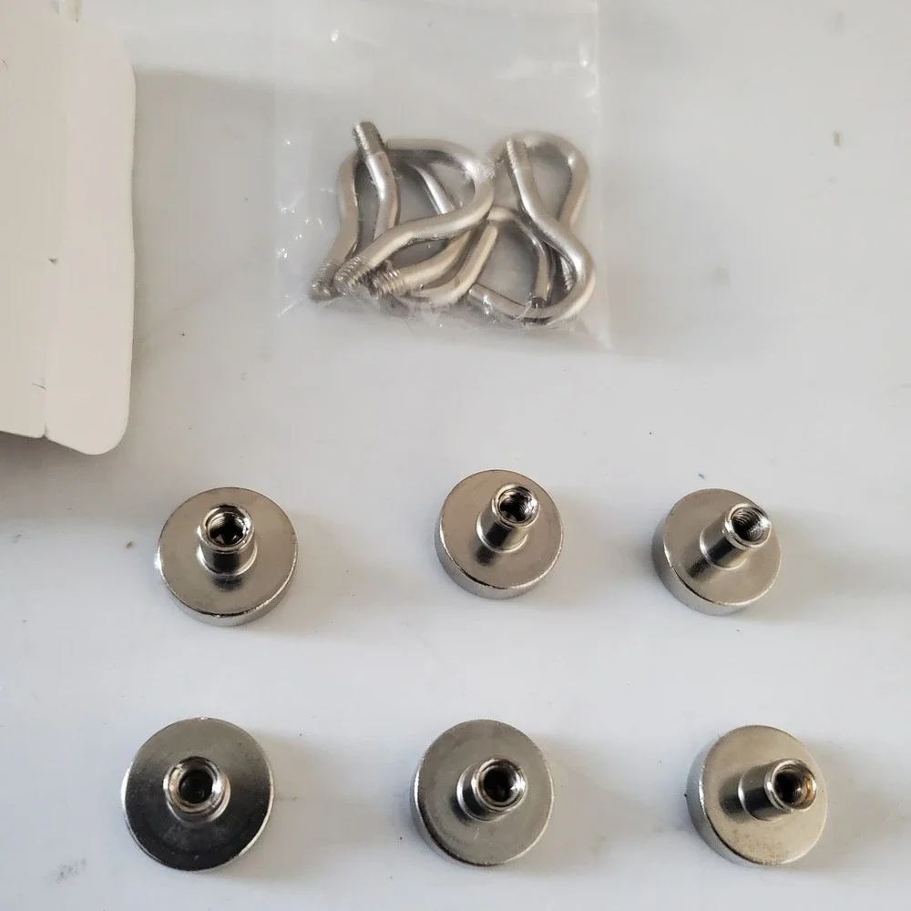 DIYMAG Magnetic Hooks Pack of 6 Heavy Duty Neodymium Magnets Nickel Finish NEW